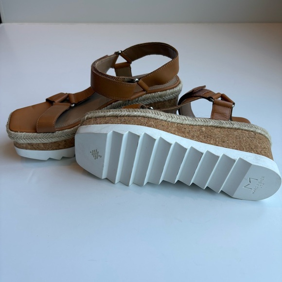 Marc Fisher Gylian Platform Leather Sandals in Tan - Picture 5 of 5